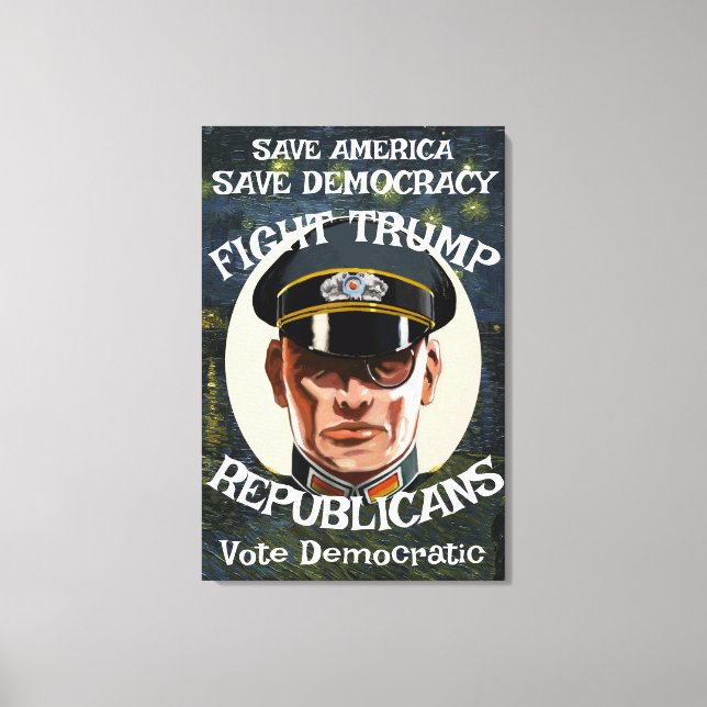 Trump Republican Party Grad Retirement Wedding WH Canvas Print (Front)