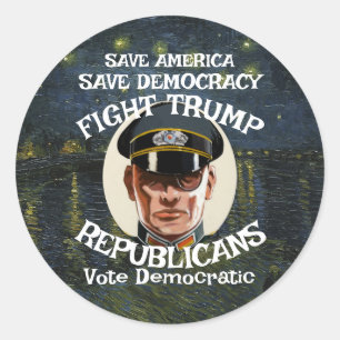 Trump Republican Party Grad Retirement Wedding WH Classic Round Sticker