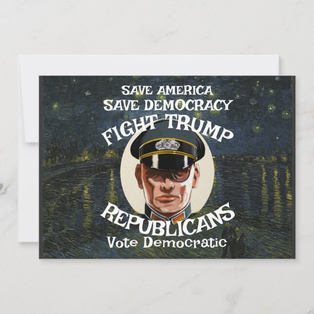 Trump Republican Party Grad Retirement Wedding WH Invitation (Front)