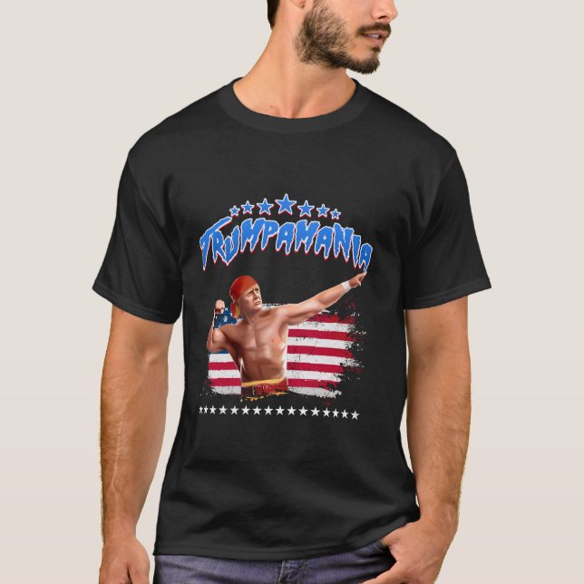 Trump Republican Wrestling Meme Trumpamania T Shir T-Shirt (Front)