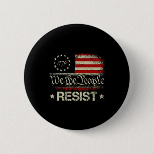 Trump Resist And Protest Distressed Us Flag Resist 6 Cm Round Badge