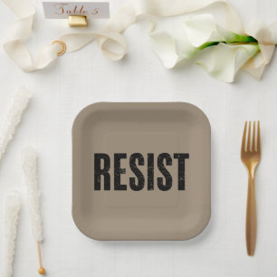 Trump Resist Trump Protest Anti Political Protest  Paper Plate