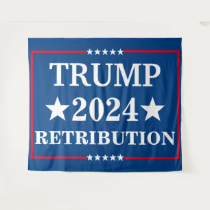 Trump Retribution 18" x 24" Yard Sign with H Frame Tapestry