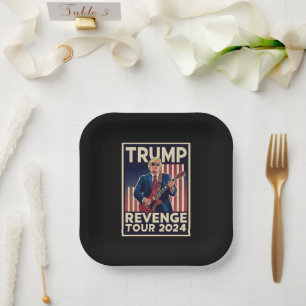 Trump Revenge Tour 2024 Political Election 2024 Paper Plate