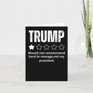 Trump Review Not My President 2025 Card