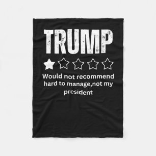 Trump Review Not My President 2025 Fleece Blanket