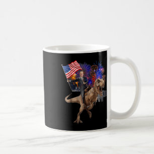 Trump Riding A Dinosaur T-rex Suppor Trump 2020 Coffee Mug