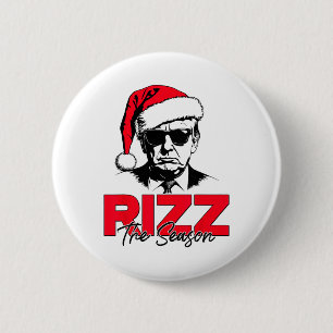 Trump Rizz The Season Funny Trump 2024 Xmas Pink S 6 Cm Round Badge