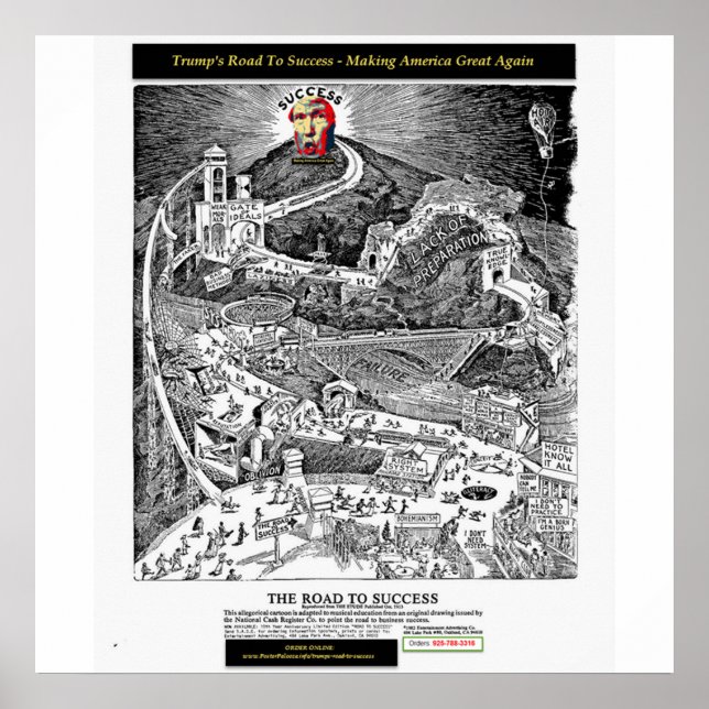 Trump Road To Success Poster -Making America Great (Front)