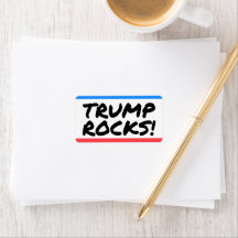 TRUMP ROCKS label return address sticker deco