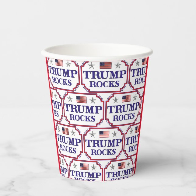 Trump Rocks Paper Cups (Front)
