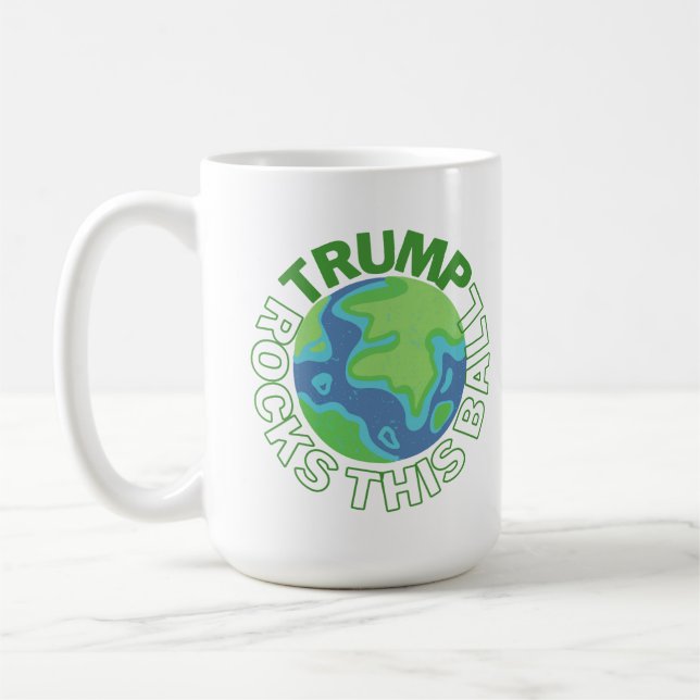 Trump rocks this ball Mug (Left)
