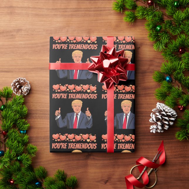 TRUMP ROMANTIC LOVE YOU WRAPPING PAPER (Holiday Gift)