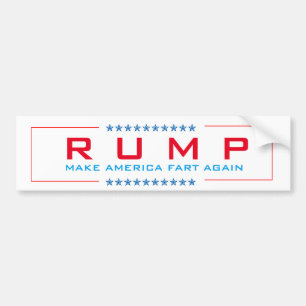 Trump, "Rump" parody, make america fart sticker
