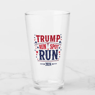Trump Run Spot Run Funny Election Debate Glass