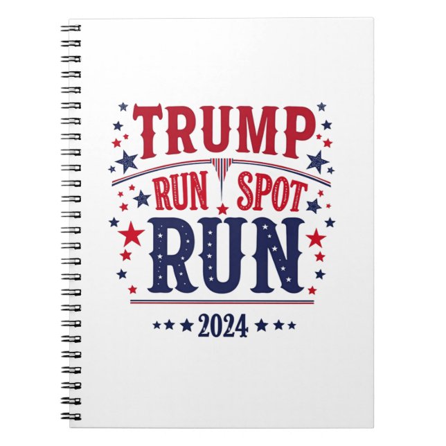 Trump Run Spot Run Funny Election Debate  Notebook (Front)