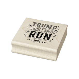 Trump Run Spot Run Funny Election Debate Rubber Stamp