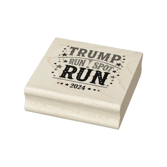 Trump Run Spot Run Funny Election Debate  Rubber Stamp (Stamp)
