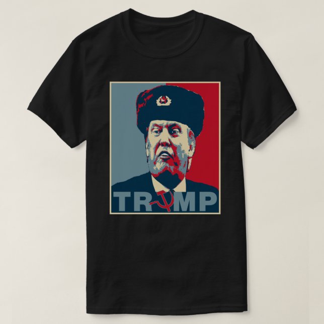 Trump Russia Poster Sticker T-Shirt (Design Front)