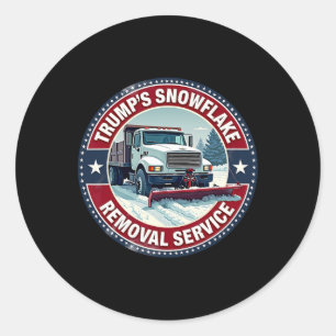 Trump’s Snowflake Removal Service Funny Christmas Classic Round Sticker