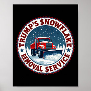 Trump’s Snowflake Removal Service Funny Festive Ho Poster