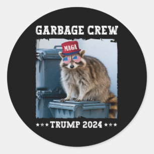 Trump’s Supporters Garbyge Joe Biden Republican Ga Classic Round Sticker