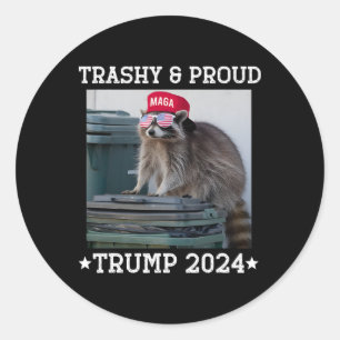 Trump’s Supporters Garbyge Joe Biden Trashy And Pr Classic Round Sticker