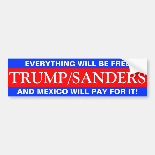 TRUMP SANDERS BUMPER STICKER (Front)