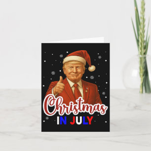 Trump Santa Christmas In July Summer Holiday Graph Card