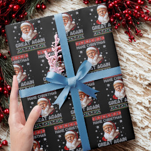Trump Santa Claus Make Christmas Great Again Wrapping Paper