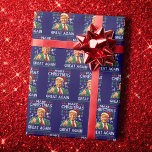 Trump Santa Hat | Make Christmas Great Again Blue Wrapping Paper<br><div class="desc">Trump Santa Hat | Make Christmas Great Again Blue Wrapping Paper</div>