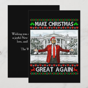 Trump Santa Hat   Make Christmas Great Again Holiday Card