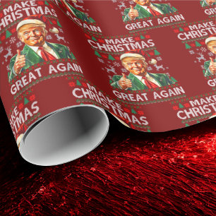 Trump Santa Hat   Make Christmas Great Again Wrapping Paper
