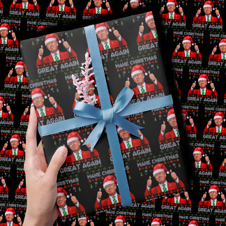 Trump Santa Hat | Make Christmas Great Again Wrapping Paper
