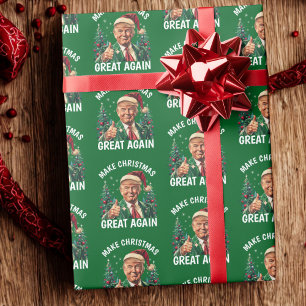 Trump Santa Hat   Make Christmas Great Again Wrapping Paper
