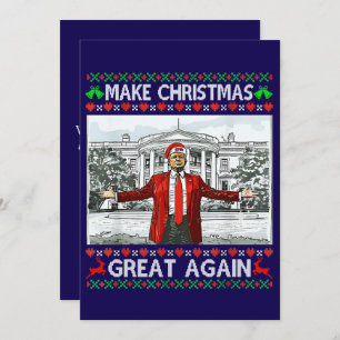 Trump Santa Hat Trump Make Christmas Great Again Holiday Card
