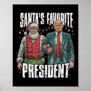 Trump Santa's Favourite President  Poster