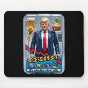 Trump Satire Survived Recession Box Set Action Fig Mouse Mat
