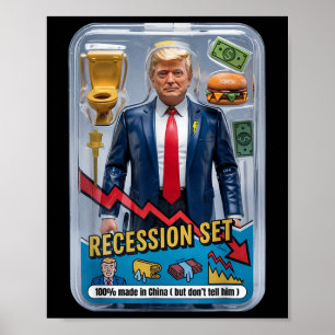 Trump Satire Survived Recession Box Set Action Fig Poster