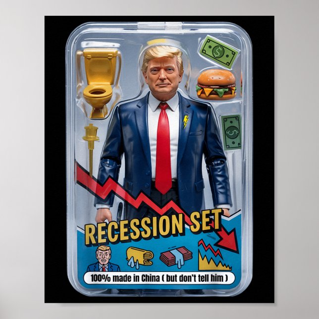 Trump Satire Survived Recession Box Set Action Fig Poster (Front)