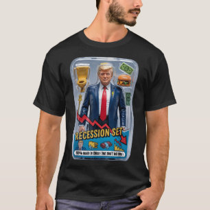 Trump Satire Survived Recession Box Set Action Fig T-Shirt