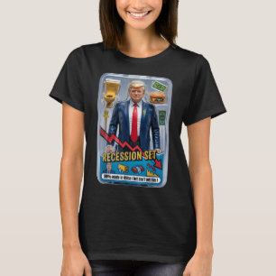 Trump Satire Survived Recession Box Set Action Fig T-Shirt
