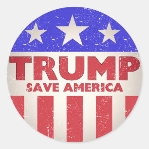 Trump Save America Vintage Retro Nostalgic Classic Round Sticker