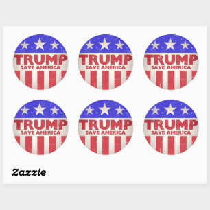 Trump Save America Vintage Retro Nostalgic Classic Round Sticker