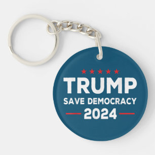 Trump Save Democracy Trump 2024 Key Ring