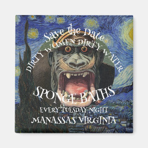 Trump SAVE THE DATE DIRTY WOMEN SPONGEBATHS Magnet