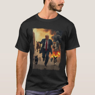 Trump Saves Dogs , Funny Us Election 2024 Republic T-Shirt