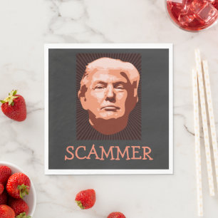 Trump Scammer Paper Napkin
