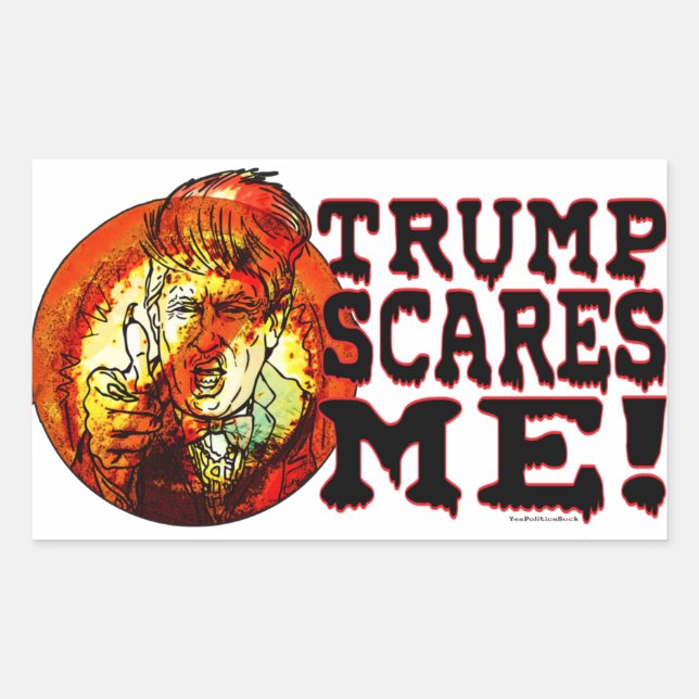 Trump Scares Me 2016 Rectangular Sticker (Front)