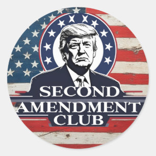 Trump Second Amendment  Classic Round Sticker